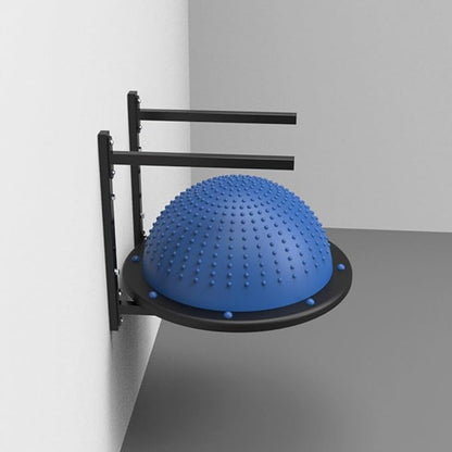 Ball Storage Holder Wall Mount Half Ball Balance Trainer Storage Rack, Sturdy Iron Exercise Ball Holder for Home Gym, Garage Wall & Fitness Workout