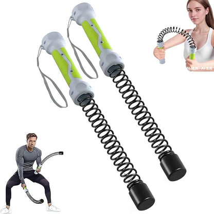 Weighted Ropeless Battle Ropes for Home Gym, Portable Weighted Workout Ropes Set, Heavy Duty Arm Exerciser Low-Impact Full Body Exercise Equipment for Men & Women (Green)