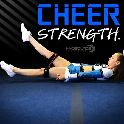 Cheer Kinetic Bands – Leg Resistance Bands for Cheerleaders | Improve Flexibility, Jumps, Stunts & Tumbling | 4-Level Resistance System with 12 Stunt Strap Colors + Digital Training Downloads