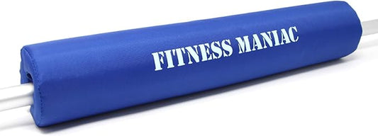 FITNESS MANIAC Barbell Squat Bodybuilding Neck Shoulder Sponge Foam Protector Bar Pad Weight Lifting Olympic and Standard - 15.5” Blue Color