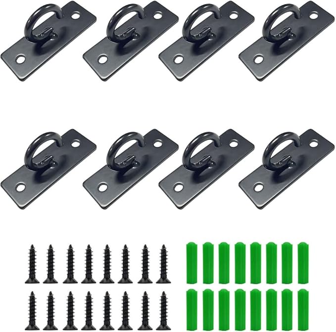 8 Pcs Resistance Bands Wall Anchor,Ceiling Mount Anchor Wall Mount Anchors for Resistance Bands Resistance Bands Exercises, Battle Ropes, Body Weight Strength Training Systems