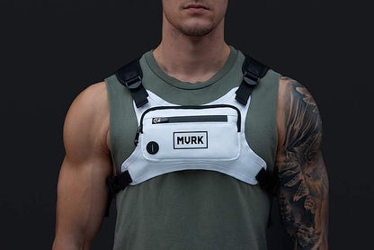 MVRK Water Resistant Running Vest Chest Pack, Phone Holder for Running, Lightweight Training Pack with Reflective Detail