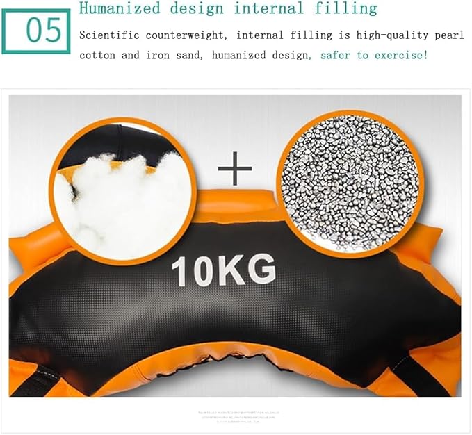 Bulgarian Bag, Weighted Training Power Sand Bag, Perfect for Weight Lifting Running Exercise Powerlifting and Functional Gym Workout