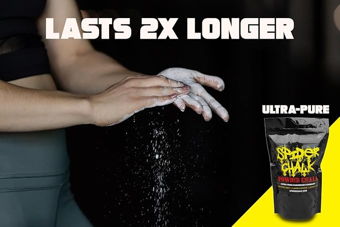 Spider Chalk Powder Chalk - Lab-Grade Powder - Bulk Gym Chalk for Weightlifting, Powerlifting, and Rock Climbing. Made in the USA