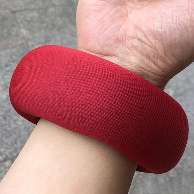 DOITOOL 2pcs Weighted Wrist and Ankle Weights Red Adjustable Sandbag Running Arm Weights for Walking Fitness Training