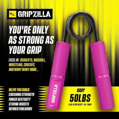 GRIPZILLA Grip Strength Trainer 50-300lb, Hand Gripper Strengthener Workout Kit,Metal No Slip Heavy Duty Hand Strengthening Device, Forearm Exerciser and Wrist Strengthener