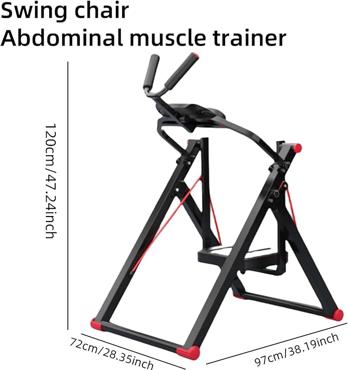 Vicamy Foldable Ab Machine for Home, No-Track Silent Exercise, Adjustable Resistance, Full Body Workout Equipment,Ab Machine for Stomach Workout & Home Gym