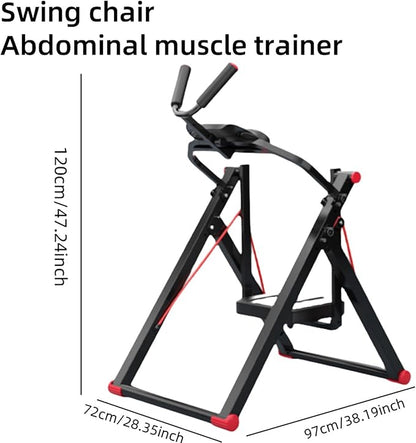 Vicamy Foldable Ab Machine for Home, No-Track Silent Exercise, Adjustable Resistance, Full Body Workout Equipment,Ab Machine for Stomach Workout & Home Gym
