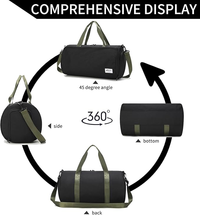 BE SMART Waterproof Mens Gym Bag with Shoe Compartment, Duffle Bag with Wet Pocket for Men, Lightweight Large Sport Carry On Duffel Bag With Tpu Pocket for Travel, Sports, Fitness & Workout