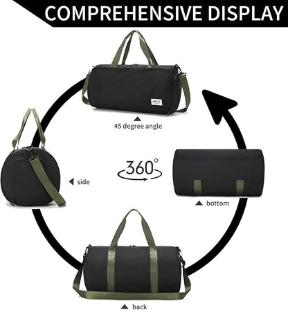 BE SMART Waterproof Mens Gym Bag with Shoe Compartment, Duffle Bag with Wet Pocket for Men, Lightweight Large Sport Carry On Duffel Bag With Tpu Pocket for Travel, Sports, Fitness & Workout