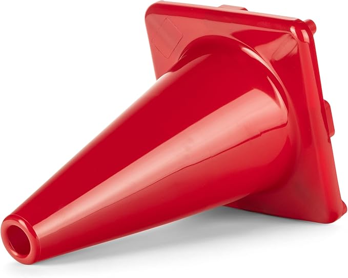 Champion Sports High Visibility Flexible Vinyl Cones for Sports Training, Agility Drills, Field & Gym Marking Sets