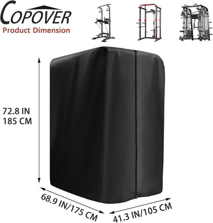 Protective Cover for Home Gym Set, 420D Oxford Gym Rack Cover for Home Exercise Equipment Set, Workout Equipment Protective, UV protection, Waterproof, Dustproof for Indoor or Outdoor