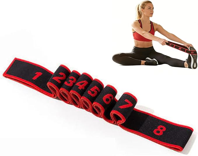2027 New Fitness Resistance Band for Stretching and Yoga, Numbered Stretch Resistance Strap with Clear Sections, Adjustable Elastic Band for Yoga, Pilates & Full Body Stretching