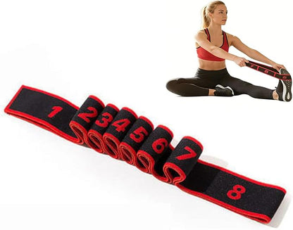 2027 New Fitness Resistance Band for Stretching and Yoga, Numbered Stretch Resistance Strap with Clear Sections, Adjustable Elastic Band for Yoga, Pilates & Full Body Stretching