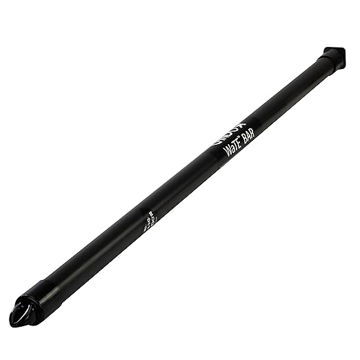 CanDo Slim WaTE Bar 7lb Black, Total Body Workout Weighted Exercise Bar for Strength Training, Toning, and Physical Therapy