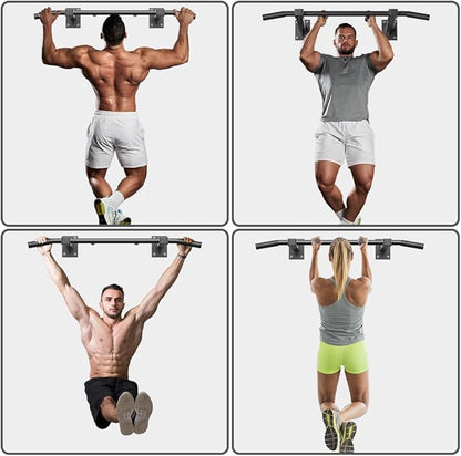 Wall Mount Pull Up Bar, Joist Beam Rafter Mount Pull-up Bar, Ceiling Mounted Chin Up Bar for Home Gym with Punching Bag Hanger