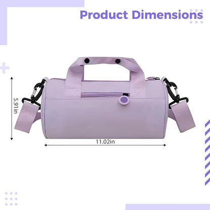 Portable Women'S Gym Bag Kit, 5 Pcs Exercise Accessories Set, Hand Grip Roller Stick Yoga Band Spiky Ball Kit, Stylish Sport Bag For Workout