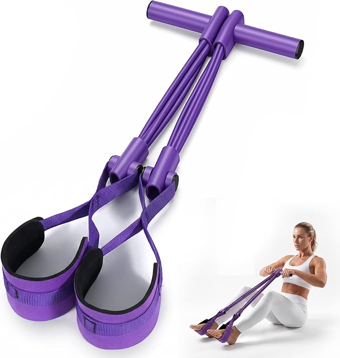Resistance Bands with Handles, 8-Tube Heavy Duty Exercise Bands for Full Body Workout, Strength Training Bands for Arms, Legs, Abs & Home Gym