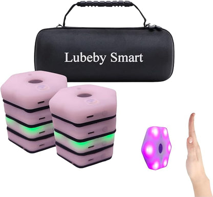 Reaction Training Light Speed Agility Improvement Reaction Lights Training Pods for Soccer Basketball Boxing Training (8 Lights/Set)