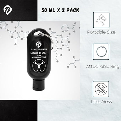Liquid Chalk, Mess Free Gym Chalk for Weightlifting, Gymnastics, Rock Climbing, Dancing, and Lifting. Sweat Resistant and Long Lasting for Stronger Hand Grip. Package May Vary.