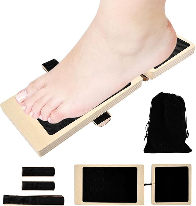 Ankle Balance Board for Standing Desk - 360° Anti-Fatigue Wobble Board with Adjustable Wooden Bars, Non-Slip Balance Trainer for Ankle Strength, Core Stability & Home/Gym Exercise