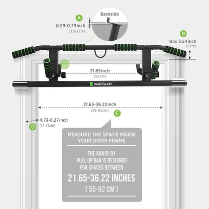 2026 Upgrade Multi-Grip Pull Up Bar with Smart Larger Hooks Technology - USA Original Patent, Designed, Shipped, Warranty