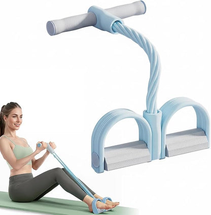 Multifunction Elastic Yoga Resistance Band, Elastic Exercise Band, Stretching Pedal Puller for Full Body Workout, Home Fitness Equipment for Legs, Arms, Core Training
