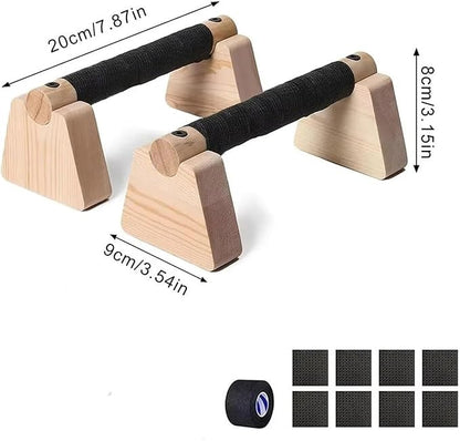 Calisthenics Bars Push Up Bar 1 Pair Wooden Solid Wood Bracket Durable Push-up Stand Non-slip Parallettes Bars Bodybuilding Fitness