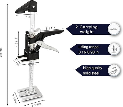 Labor Saving Arm Jack 2 Pack,15.5 Inch Multifunctional Furniture Lifter Jacks for Installing Cabinets and Wall Tile Height Adjuster Handheld Tool