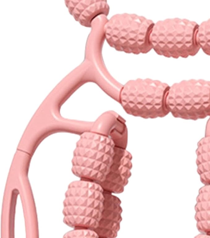 Massage Roller Relax 20 Wheels Relax Roller,Massage Tool,Equipment Leg Cellulite Roller Muscle Relaxer for Workout Pink