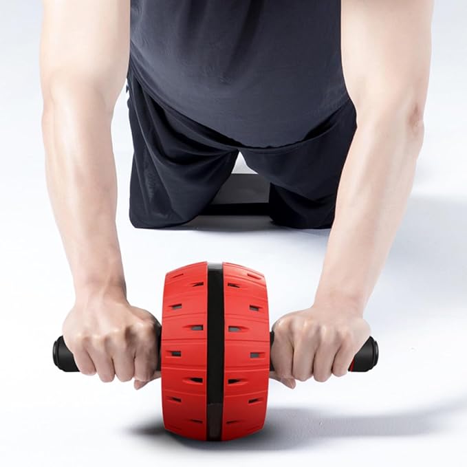 VICASKY Ab Roller Wheel with Knee Pad, Quiet Abdominal Exercise Equipment for Core Workout, Crimson Ab Wheel Roller for Home Strength Training