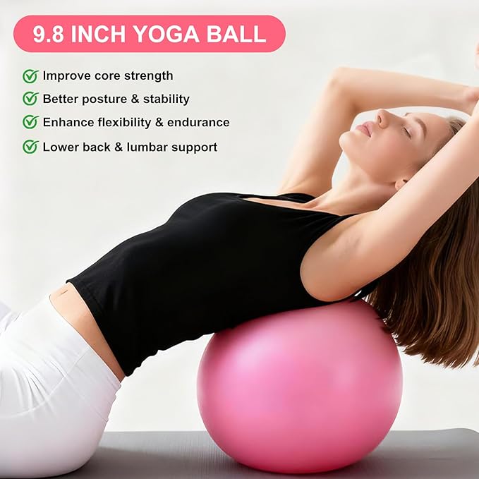 Pilates Equipment Set for Home Workouts, 4-in-1 Pilates Ring, Resistance Bands, Mini Exercise Ball & Fitness Strap, Full-Body Toning Kit for Beginners to Advanced, Core Strength & Flexibility Training