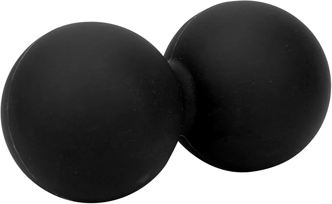 Gel Exercise Peanut Ball Yoga Gym Fitness Body Relax Massage Ball Relieve Pain (Black)