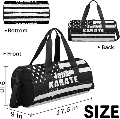 Personalized-Martial-Arts-Gear-Bag for Karate Teakwondo, Custom Jiujitsu Bag for Boys, Karate Teakwondo Bag for Gear Waterproof Lightweight Large USA