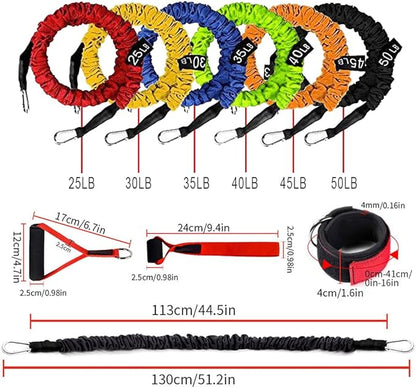 Resistance Band with Handle, Exercise Bands with Handles, Ideal for Strength Training, Muscle Toning, Physical Therapy