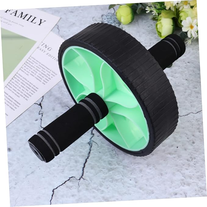 BESPORTBLE Ab Roller Wheel for Home Workout Adjustable Fitness Equipment for Abdominal Exercise Unisex Design Green Color Knee Mat and Accessories