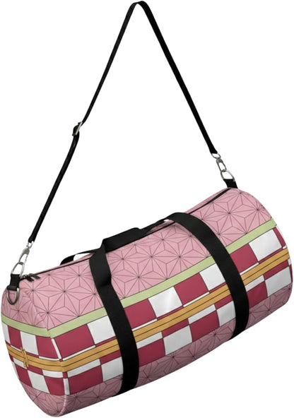 Anime Gym Bag for Women Men - Large Capacity Waterproof Workout Fitness Travel Sports Bags Fashion Street Camping ExpandaCLe Carry On Duffle Bag For Couple (Pink Nzka) PTY