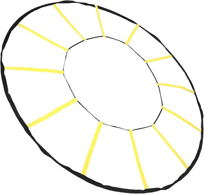 Keenso Circular Speed Ladder, Nylon Agility Trainer for Soccer and Basketball, 12 Rungs Enhance Footwork and Speed Control for Outdoor or Indoor Training