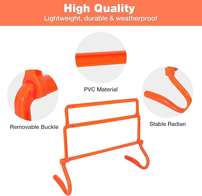 Lineslife Adjustable Agility Hurdles,4 Height Speed Training Hurdles, Portable Speed Training Equipment with Carry Bag for for Athletes,Kids,Soccer,Basketball