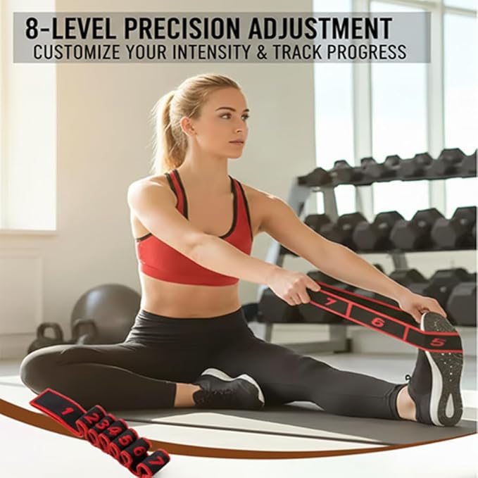 2026 New Fitness Resistance Band, Numbered Fitness Resistance Band for Stretching and Yoga, Full Body Workout Equipment for Home Gym, Glutes Training & Strength for Men and Women