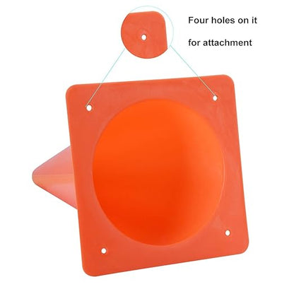 15 Inch Traffic Safety Cones, [7 Pack] Orange Parking Cones Training Cones, Plastic Cones for Indoor/Outdoor Activity & Festive Events