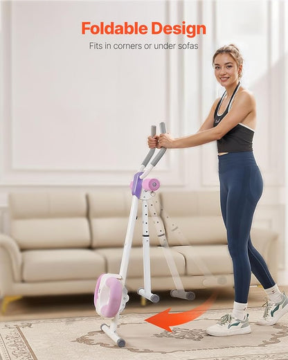 VEVOR AB Workout Machine, Ab Workout Equipment at Home Gym, Core & Abdominal Trainers for Women, 440 lbs Weight Capacity Strength Training Ab Cruncher, Foldable Adjustable Fitness Exerciser