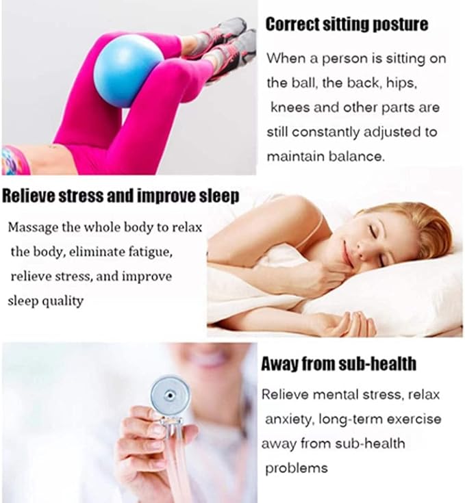 Mini Yoga Balls 9 Inch Exercise Pilates Therapy Balance Micropore Ball Barre Equipment for Home Stability Training Physical Core Training