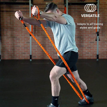 Stroops Slastix Toner Resistance Bands with Handles | Safe Sleeve Exercise Bands for Strength Training, Full Body Workouts, and Home Gym Fitness