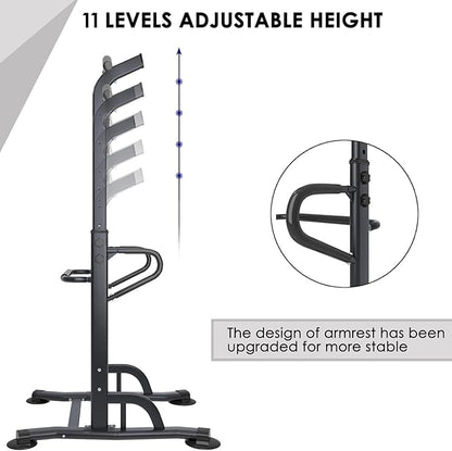 soges Power Tower Adjustable Height Pull Up & Dip Station Multi-Function Home Strength Training Fitness Workout Station