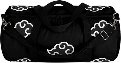 Anime Gym Bag for Women Men - Large Capacity Waterproof Workout Fitness Travel Sports Bags Fashion Street Camping ExpandaCLe Carry On Duffle Bag For Couple (Black Cloud) PTY