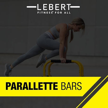 Lebert Fitness Parallette Push Up Bars Dip Station Stand - Perfect for Home and Garage Gym Exercise Equipment - Gymnastics, Calisthenics, Strength Training Parallel Bars for Men and Women