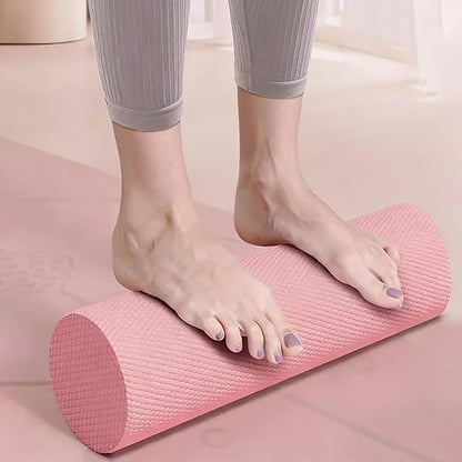 12 Inch EVA Soft Dot Foam Roller for Muscle Therapy, Yoga and Balance Exercises, High-Density Massage Roller, Foam Roller for Back, Legs for Home, Gym and Travel (Pink#M)