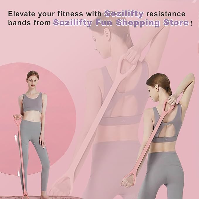 Figure 8 Resistance Band, Elastic Band, Stretch Bands, for Arm,Shoulder, Back,Leg Stretching, Upper Body Workout Equipment, Portable Home Office Elastic Ropes for Yoga, Pilates