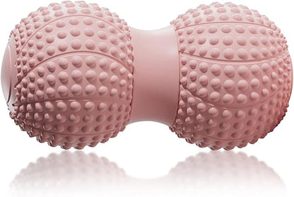 Peanut Massage Ball for Deep Tissue, Trigger Point Therapy, Myofascial Release – Double Lacrosse Foam Roller for Back, Neck, Foot, Muscle Relief, Yoga & Physical Recovery (Pink)